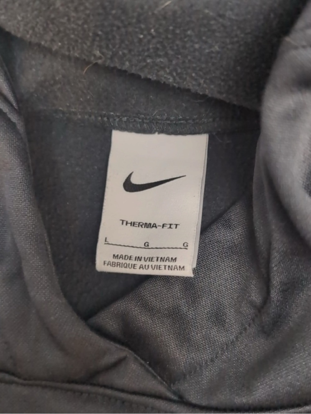 NIKE Men’s Therma Fit Starting 5 Hoodie in Black with Bold White Logo Size Large - Picture 7 of 12